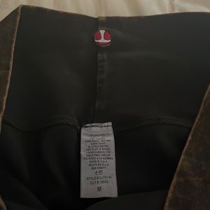 Brown T-party fringe yoga style pants